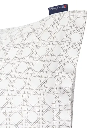 Rattan Printed örngott 65x65 cm - White - Lexington