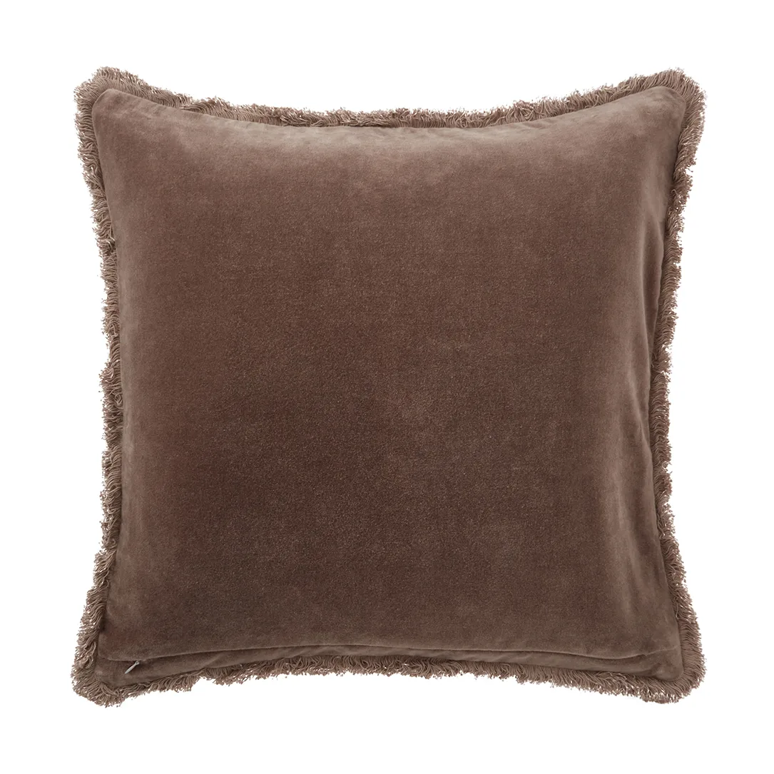 Rattan Quilted Velvet kuddfodral 50x50 cm, Brown Lexington