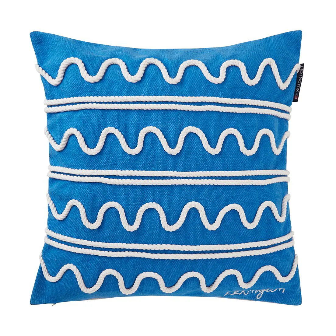 Rope Wave Cotton Canvas kuddfodral 50x50 cm, Blue Lexington