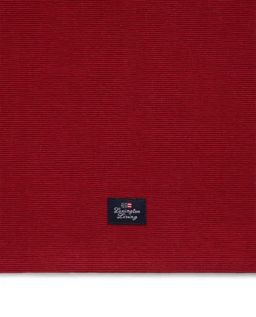 Side Striped Organic Cotton Rib löpare 50x250 cm - Red-beige - Lexington