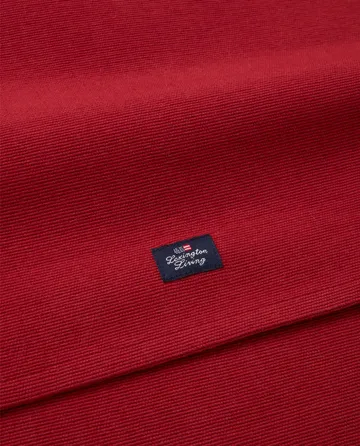 Side Striped Organic Cotton Rib löpare 50x250 cm - Red-beige - Lexington