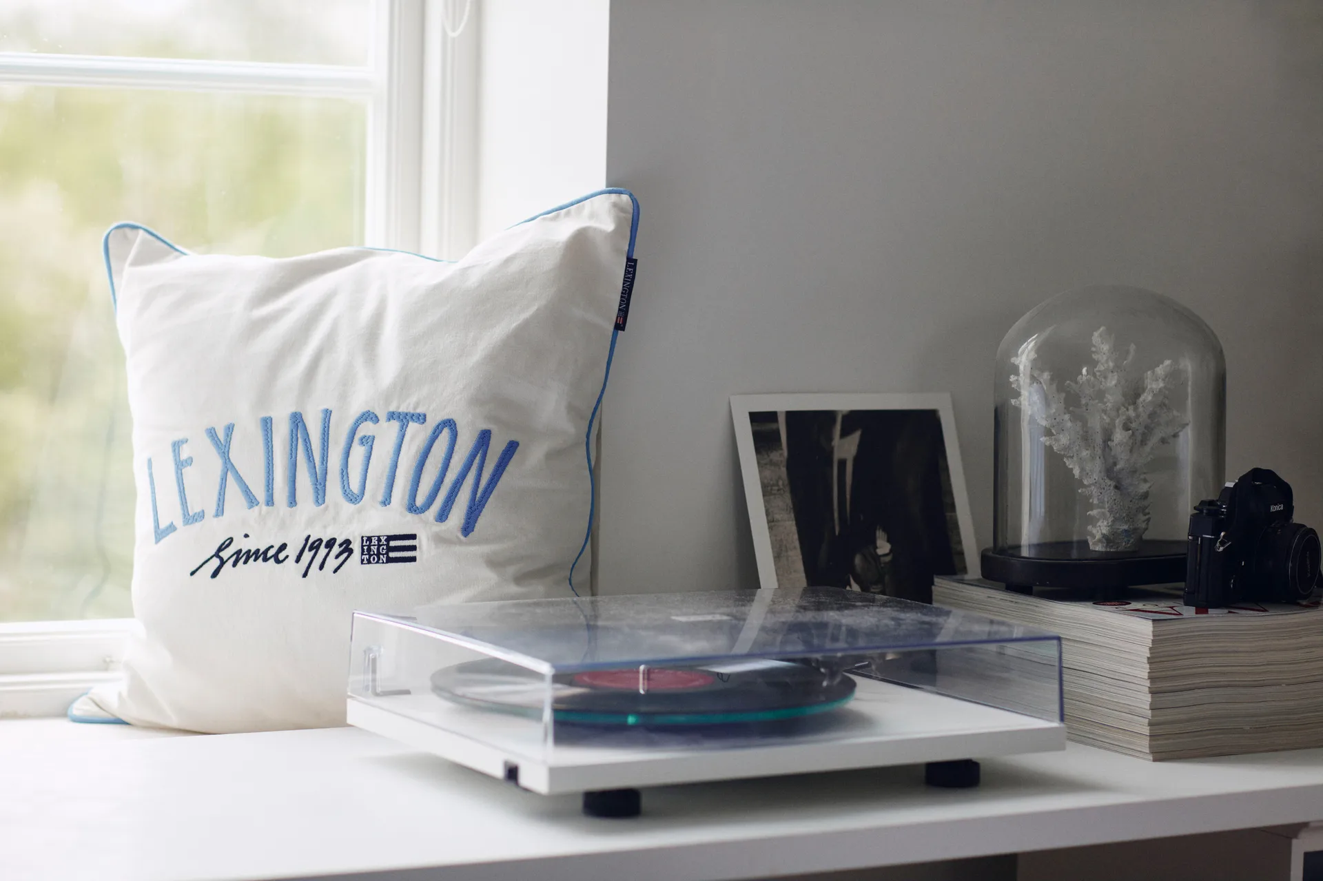 Since 1993 Organic Cotton kuddfodral 50x50 cm, White-blue Lexington