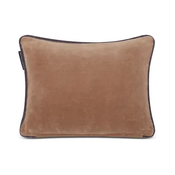 Ski Lodge Organic Cotton Velvet kudde 30x40 cm - Beige-dark gray - Lexington