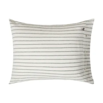 Stripe cotton flannel örngott - White-green-beige, 50x60 cm - Lexington
