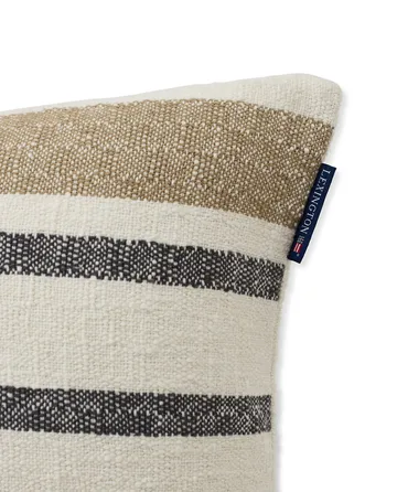 Striped bomullskudde 40x60 - Beige/Gray - Lexington
