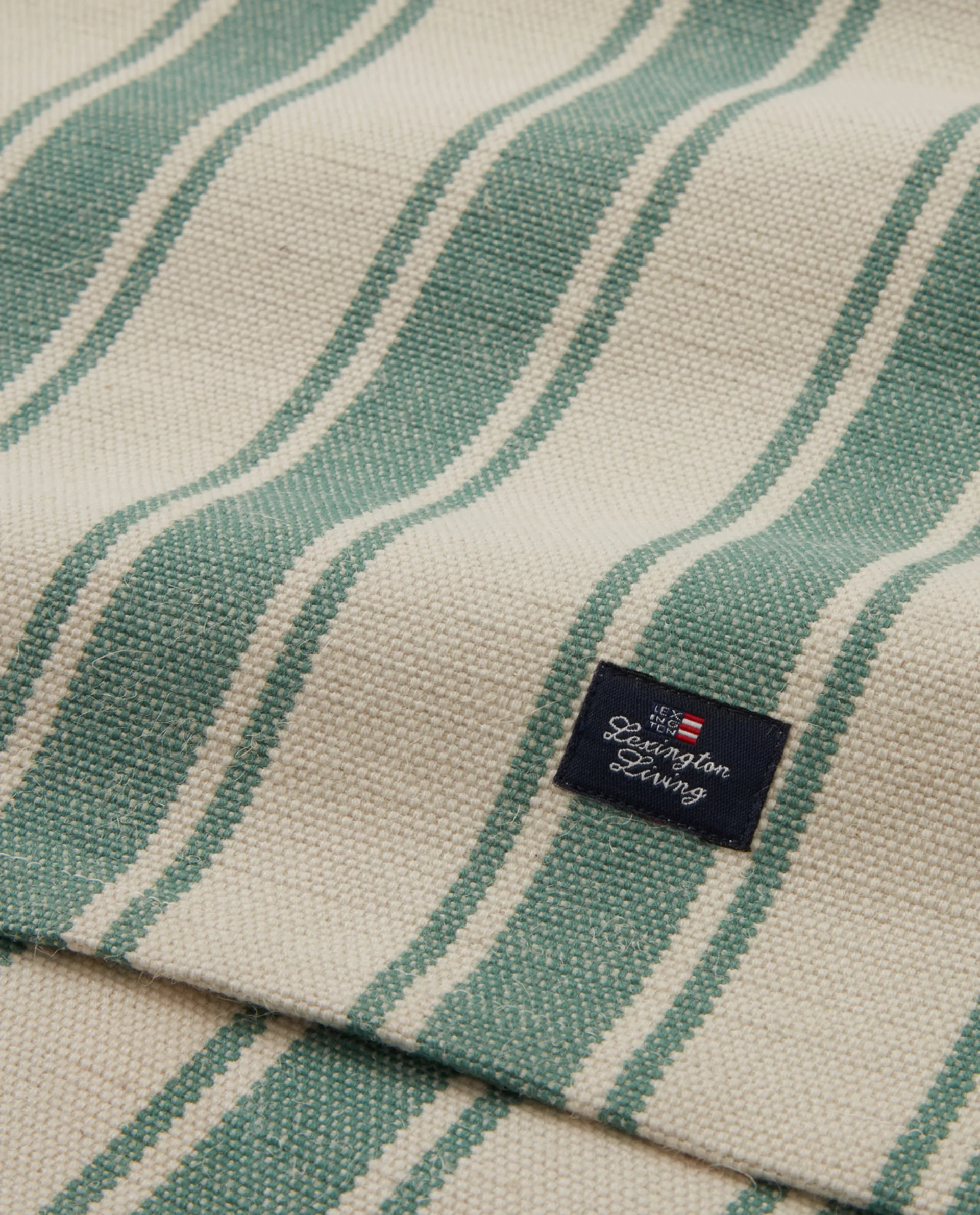 Striped bordslöpare 50x250 cm, Grön Lexington