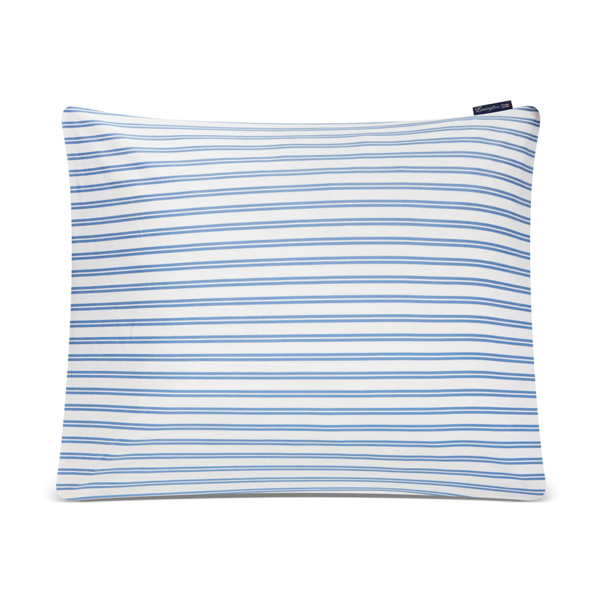 Striped Cotton Poplin örngott 50x60 cm, Blå Lexington