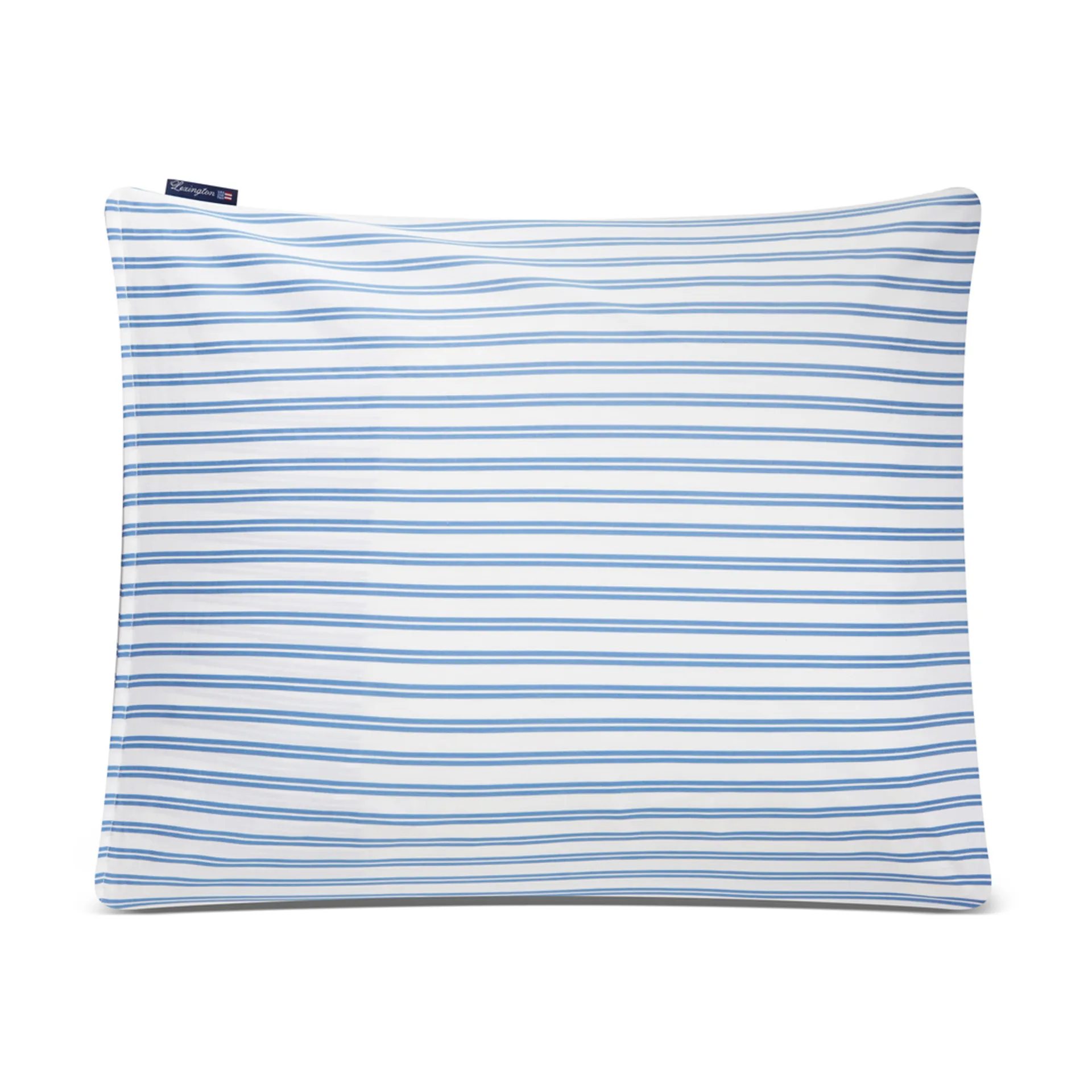 Striped Cotton Poplin örngott 50x60 cm, Blå Lexington
