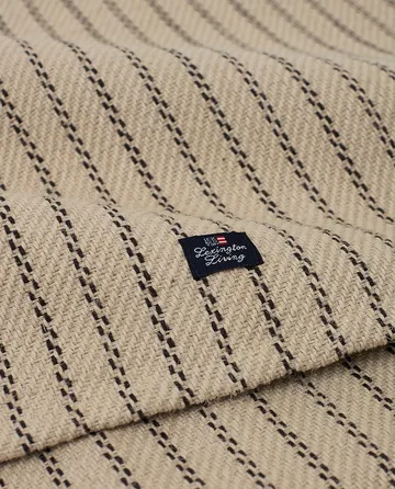 Striped Jute Cotton bordslöpare 50x250 cm - Beige-dark gray - Lexington