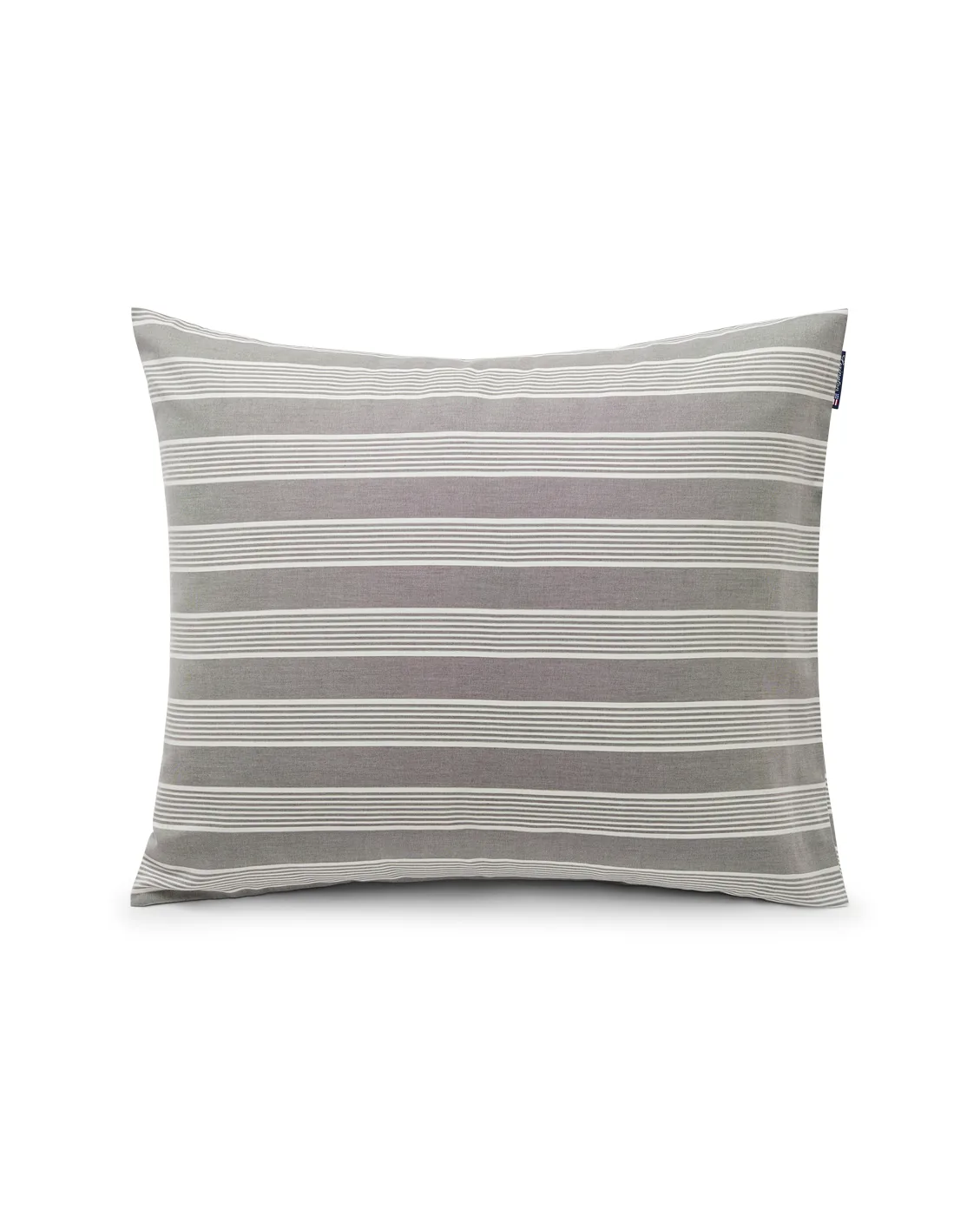 Striped Lyocell Cotton örngott 50x60 cm, Gray-white Lexington
