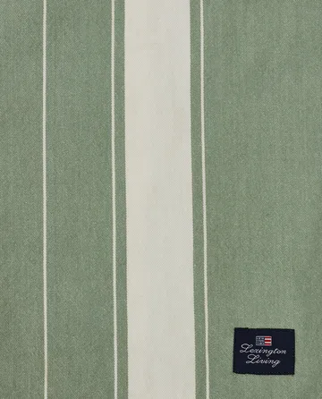 Striped Organic Cotton bordsduk 150x250 cm - Green-white - Lexington