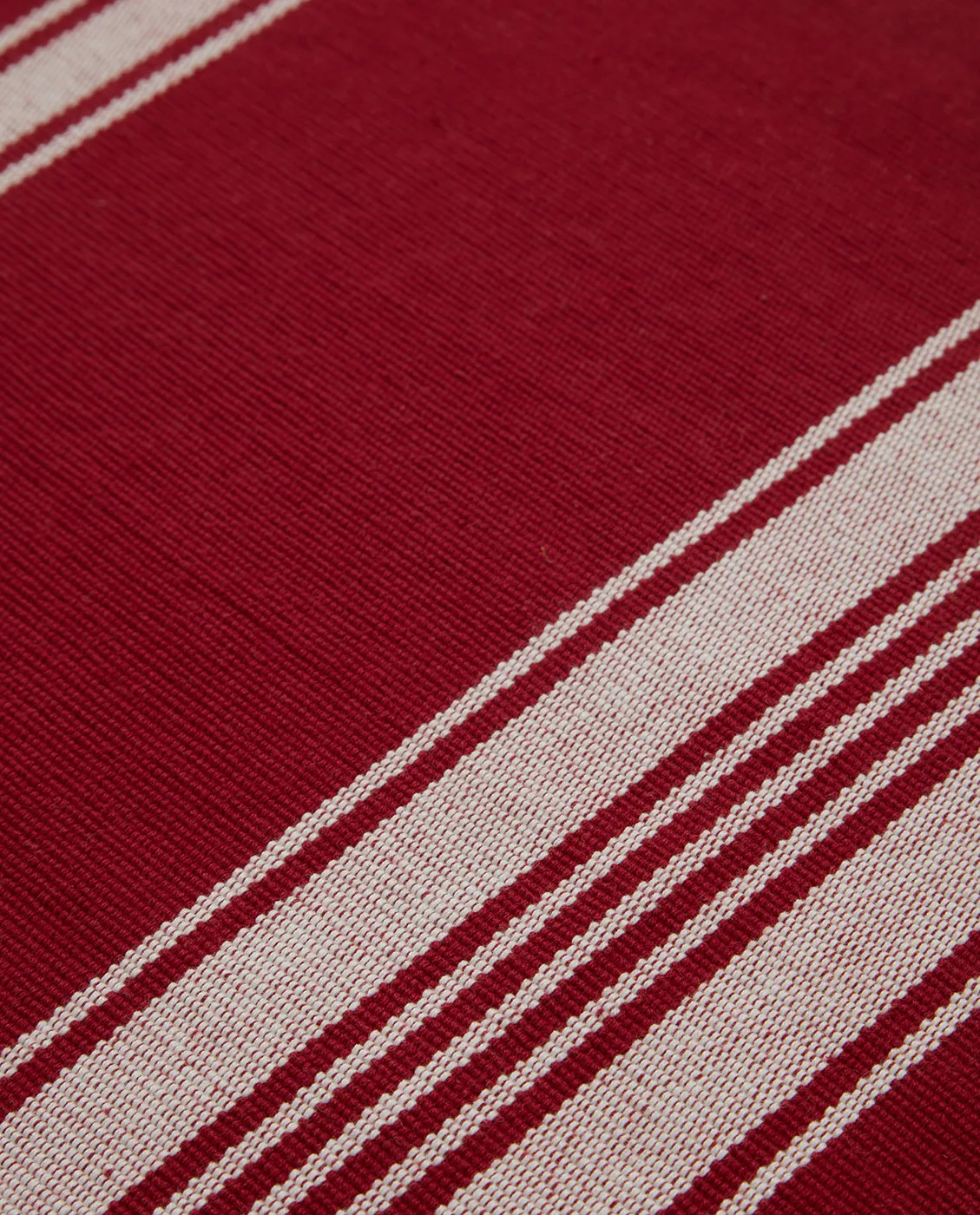 Striped Organic Cotton Rib bordstablett 40x50 cm, Red-white Lexington