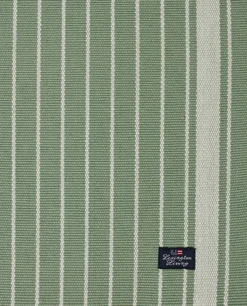 Striped Organic Cotton Rips bordstablett 50x250 cm - Green-white - Lexington