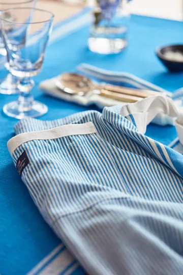 Striped Oxford BBQ förkläde 85x80 cm - Blå-vit - Lexington