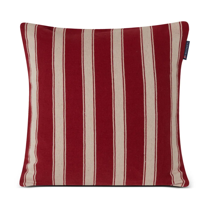 Structure Striped Linen Cotton kuddfodral 50x50 cm, Red-beige Lexington