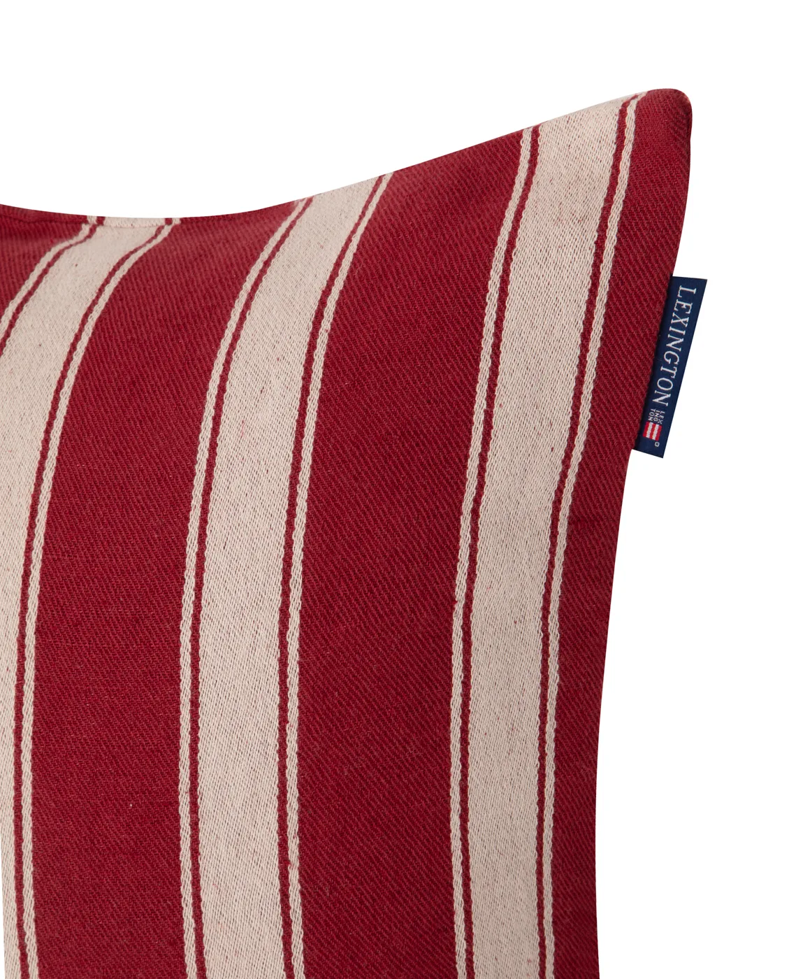 Structure Striped Linen Cotton kuddfodral 50x50 cm, Red-beige Lexington