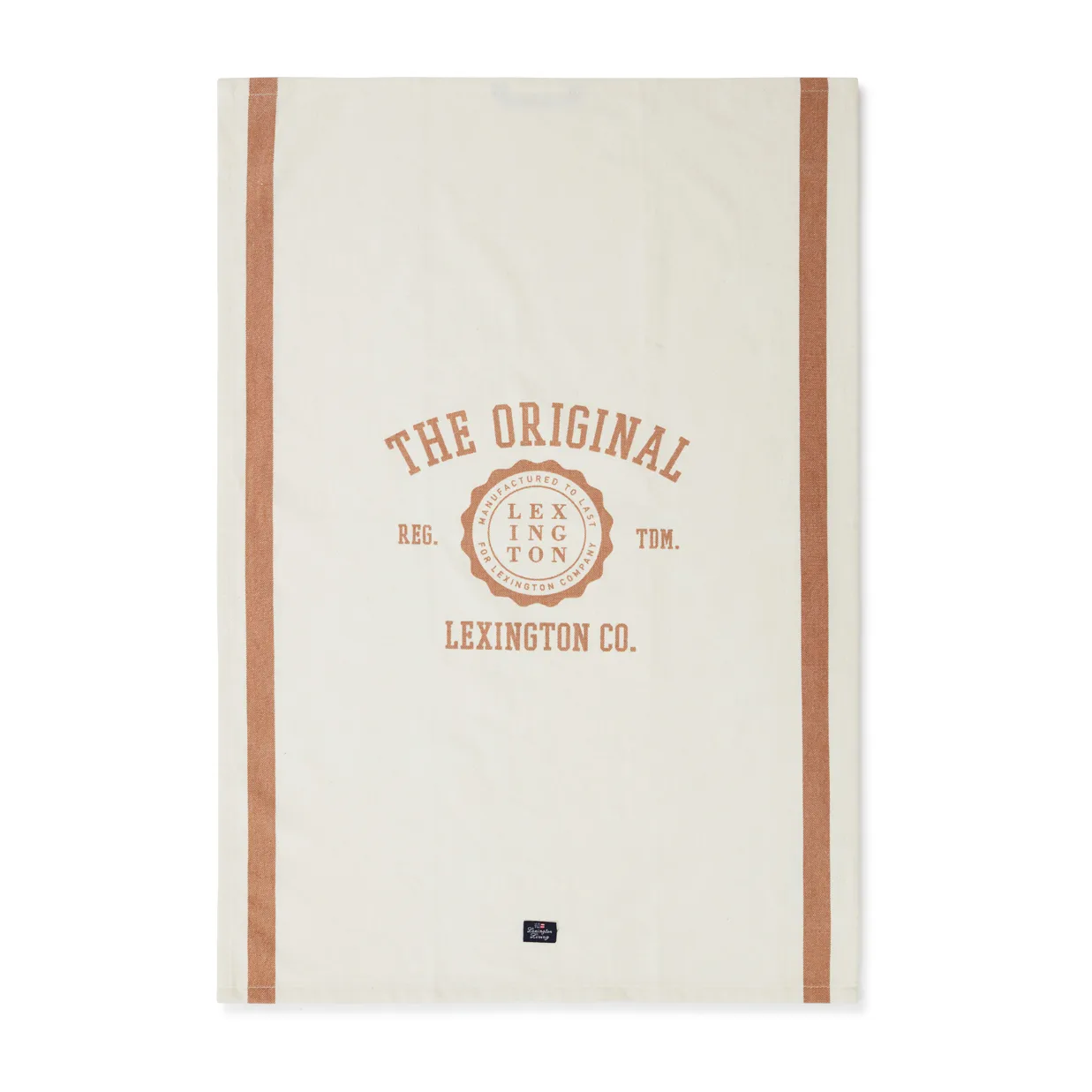 The Original Cotton Twill kökshandduk 50x70 cm, Off White-brown Lexington