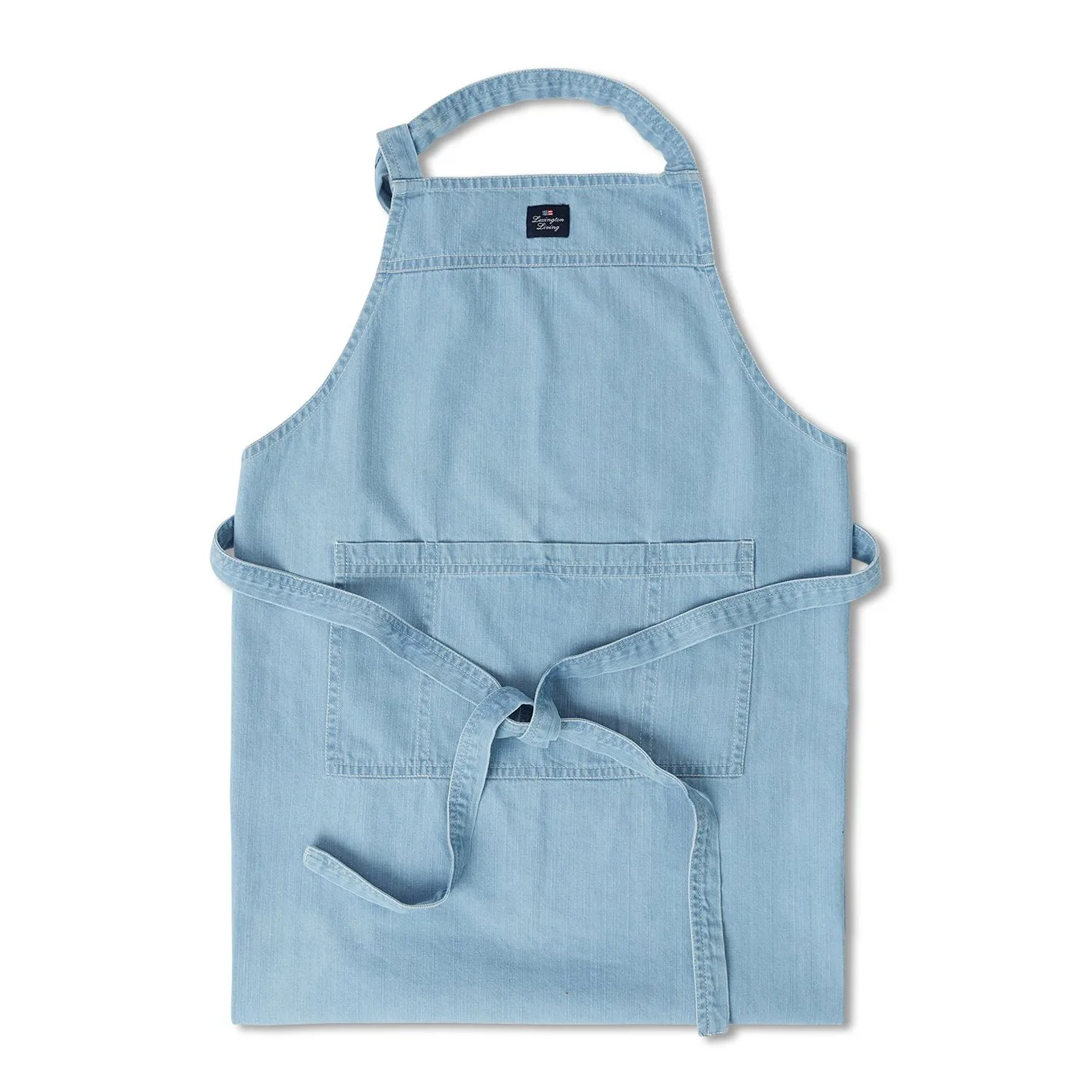 Washed denim förkläde 80x105 cm, Light blue Denim Lexington