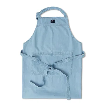 Washed denim förkläde 80x105 cm - Light blue Denim - Lexington