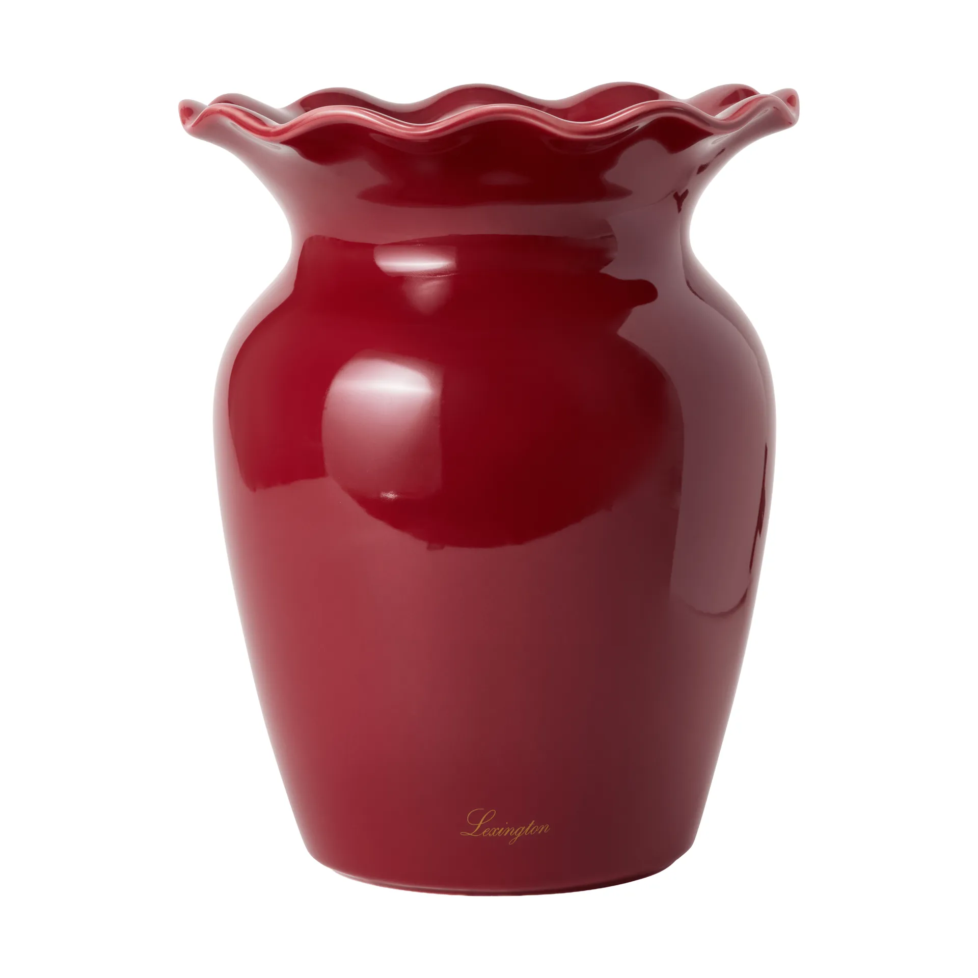 Wavy vas, Red, 25 cm Lexington