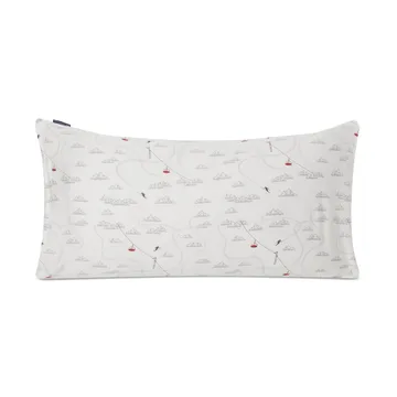 Winter Printed Cotton Sateen örngott 50x90 cm - White-gray-red - Lexington