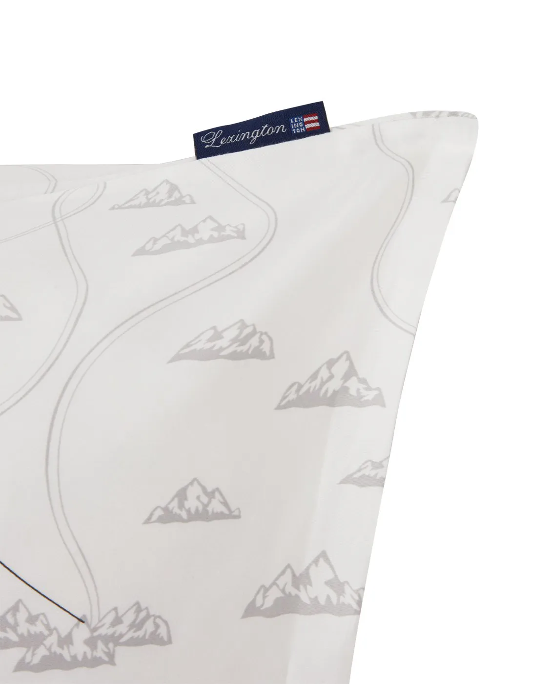 Winter Printed Cotton Sateen örngott 50x90 cm, White-gray-red Lexington