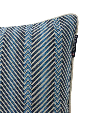 Zig Zag Printed kuddfodral 50x50 cm - Blue-beige - Lexington