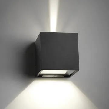Cube XL Up/Down vägglampa - black, led - Light-Point