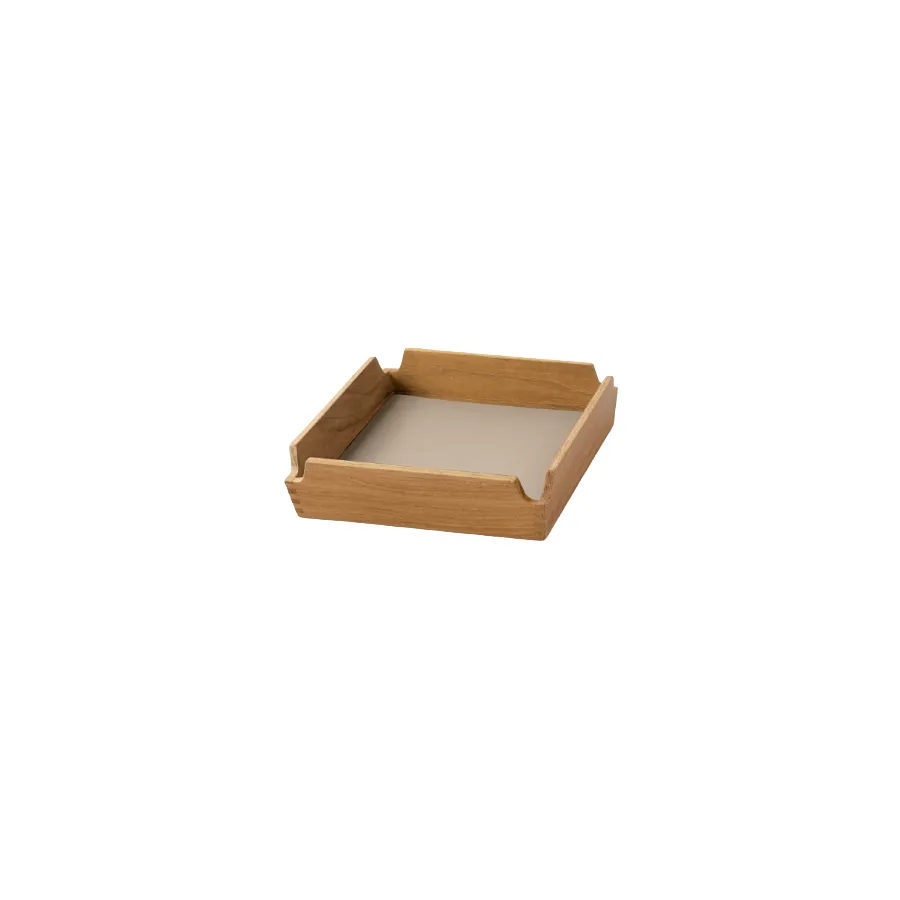 Airy Nupo bricka, Clay crown-teak, mini LIND DNA