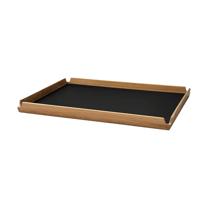 Airy teakbricka square L - Nupo black ink - LIND DNA