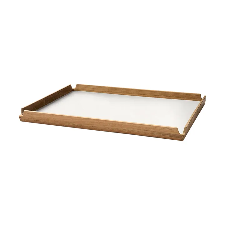 Airy teakbricka square L - Nupo pure white - LIND DNA
