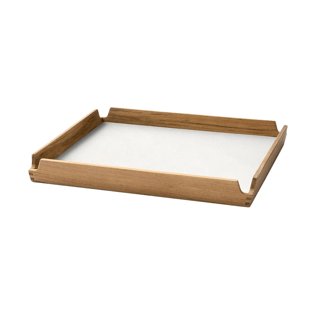 Airy teakbricka square S, Nupo pure white LIND DNA