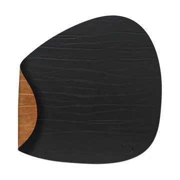 Buffalo bordstablett vändbar curve L 1 st - Svart-natur, 44x37 cm - LIND DNA