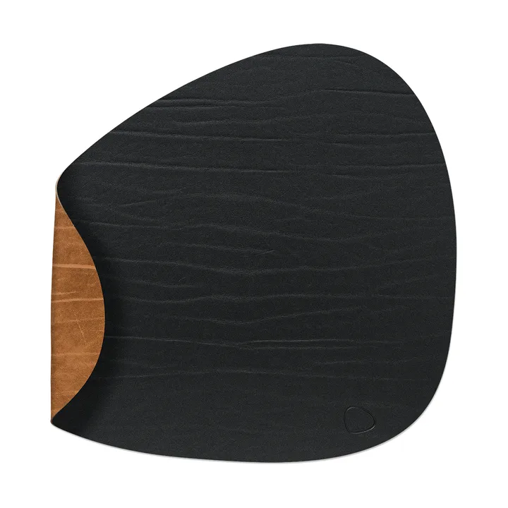Buffalo bordstablett vändbar curve L 1 st - Svart-natur, 44x37 cm - LIND DNA