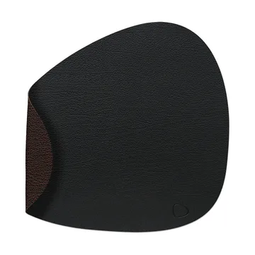 Bull bordstablett vändbar curve L 1 st - Svart-brun, 44x37 cm - LIND DNA