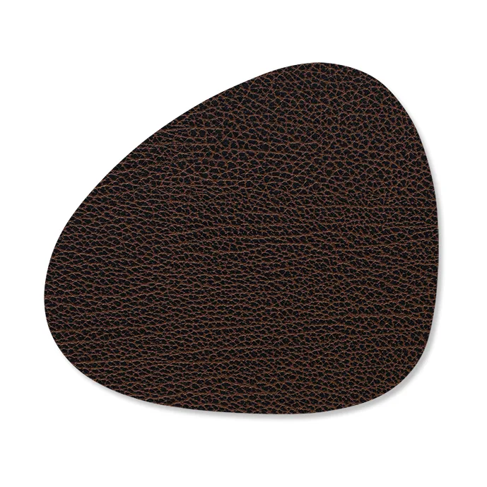 Bull glasunderlägg curve, brun LIND DNA