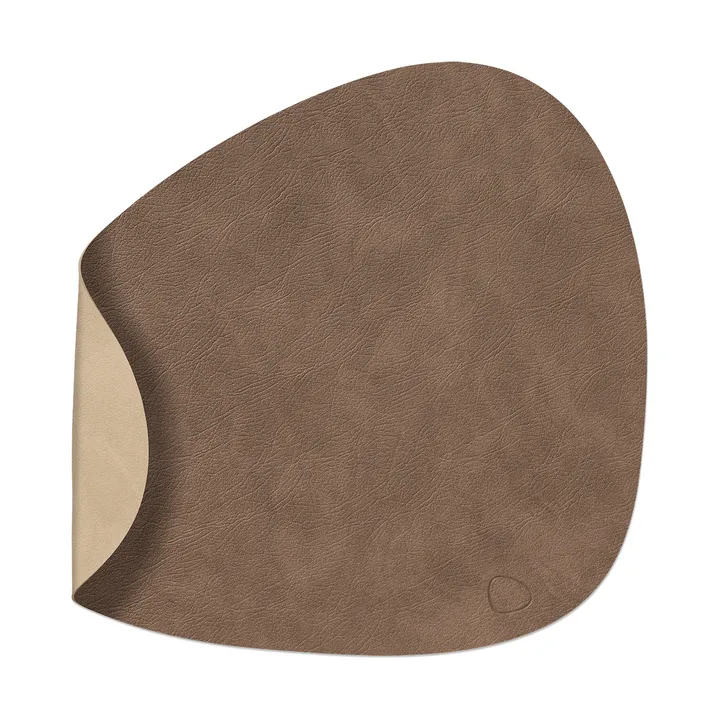 Cloud-Nupo bordstablett vändbar curve L 1 st - Brown-sand, 44x37 cm - LIND DNA
