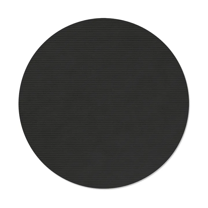 Corduroy bordstablett - Black ink, circle, L, Ø38 cm - LIND DNA