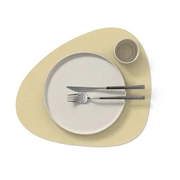 Corduroy bordstablett curve L - Lemon Sorbet, 44x37 cm - LIND DNA