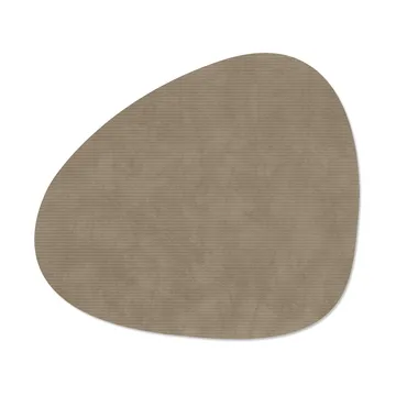 Corduroy bordstablett curve L - Nomad Grey, 44x37 cm - LIND DNA