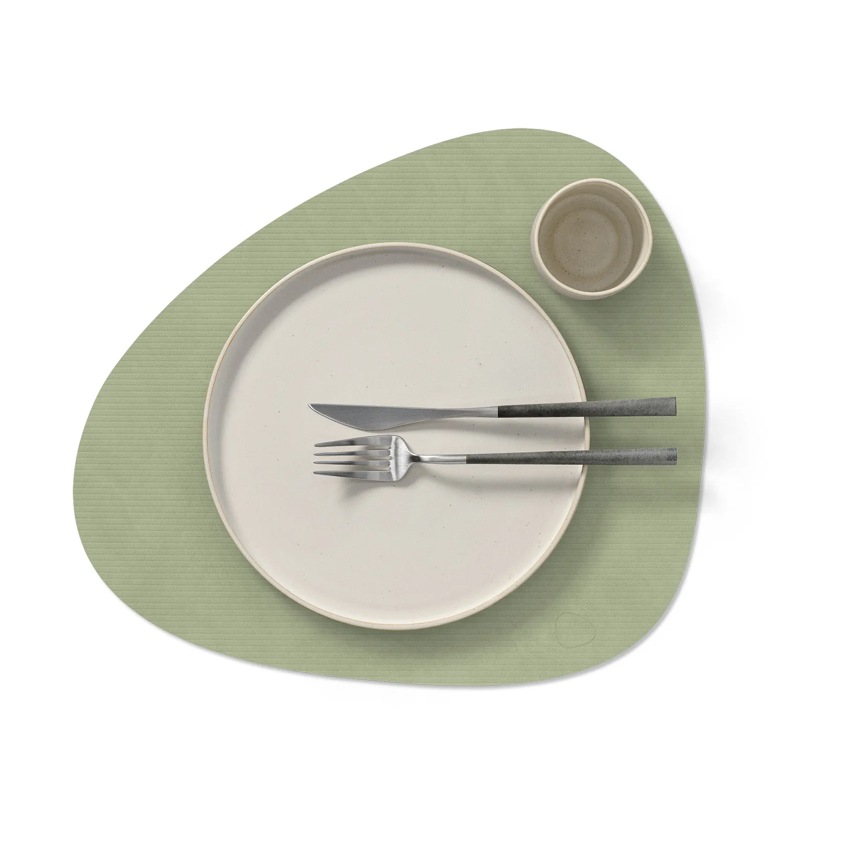Corduroy bordstablett curve L, Olive Green, 44x37 cm LIND DNA