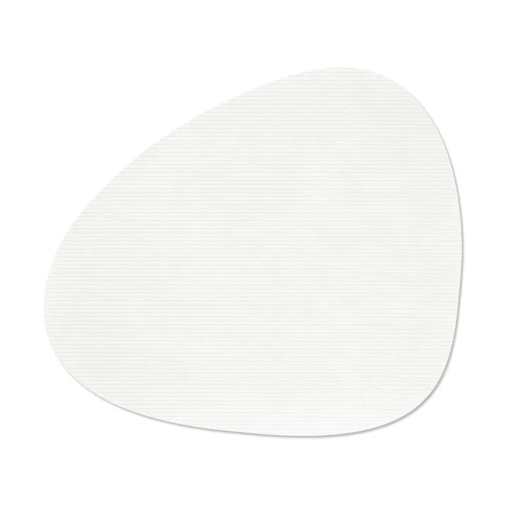 Corduroy bordstablett curve L - Pure white, 44x37 cm - LIND DNA