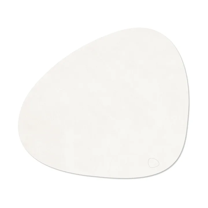 Corduroy bordstablett curve L - Pure white, 44x37 cm - LIND DNA