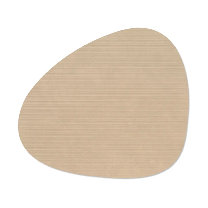 Corduroy bordstablett curve L - Sand, 44x37 cm - LIND DNA