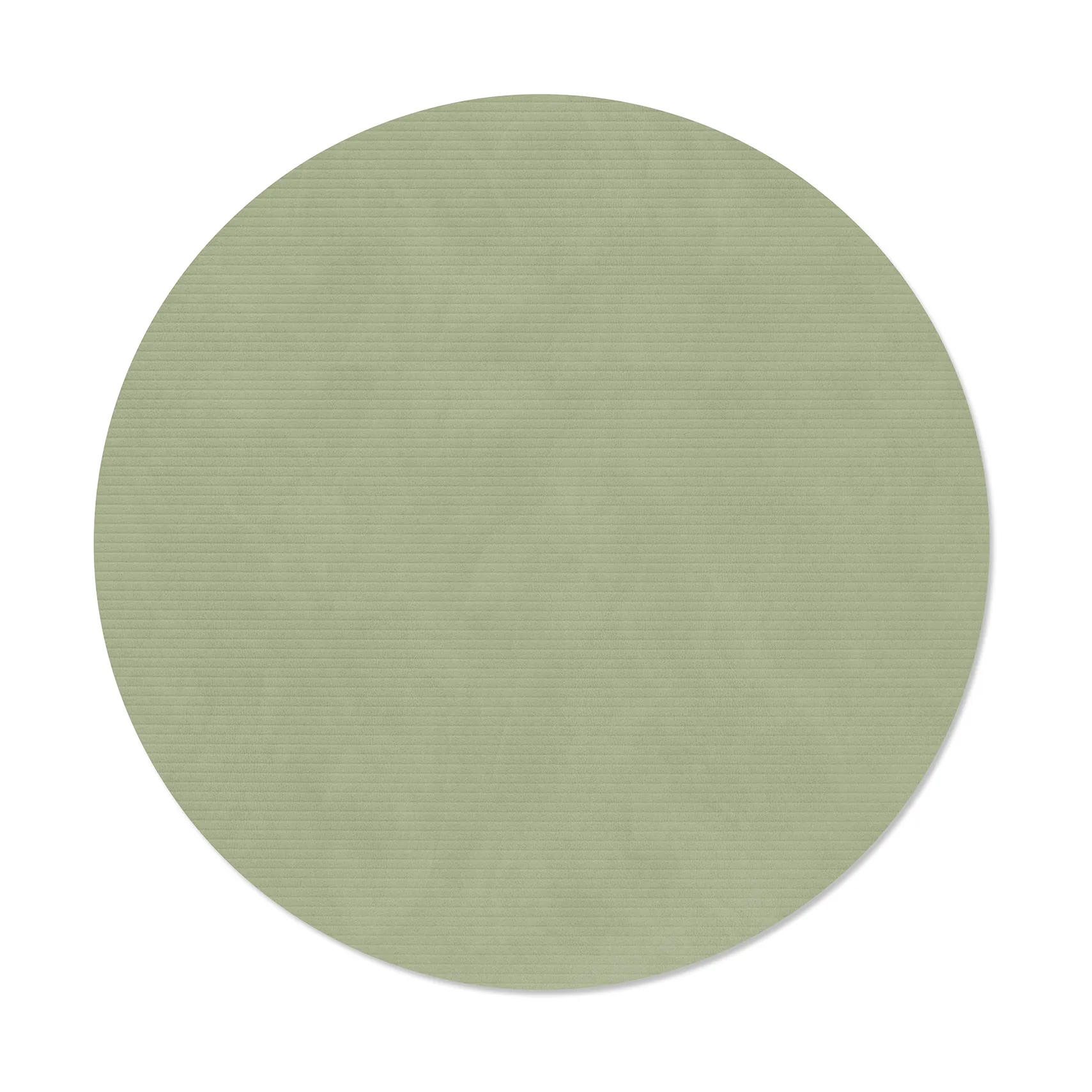 Corduroy bordstablett, Olive green, circle, L, Ø38 cm LIND DNA