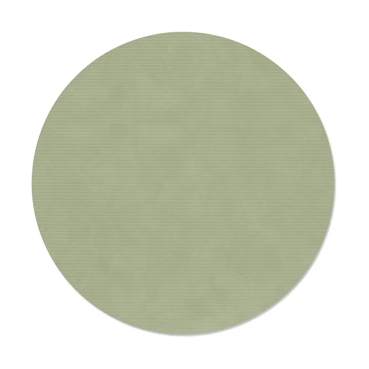 Corduroy bordstablett - Olive green, circle, L, Ø38 cm - LIND DNA