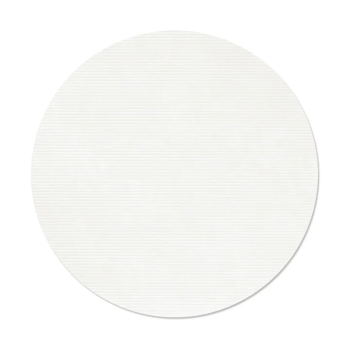 Corduroy bordstablett - Pure white, circle, L, Ø38 cm - LIND DNA
