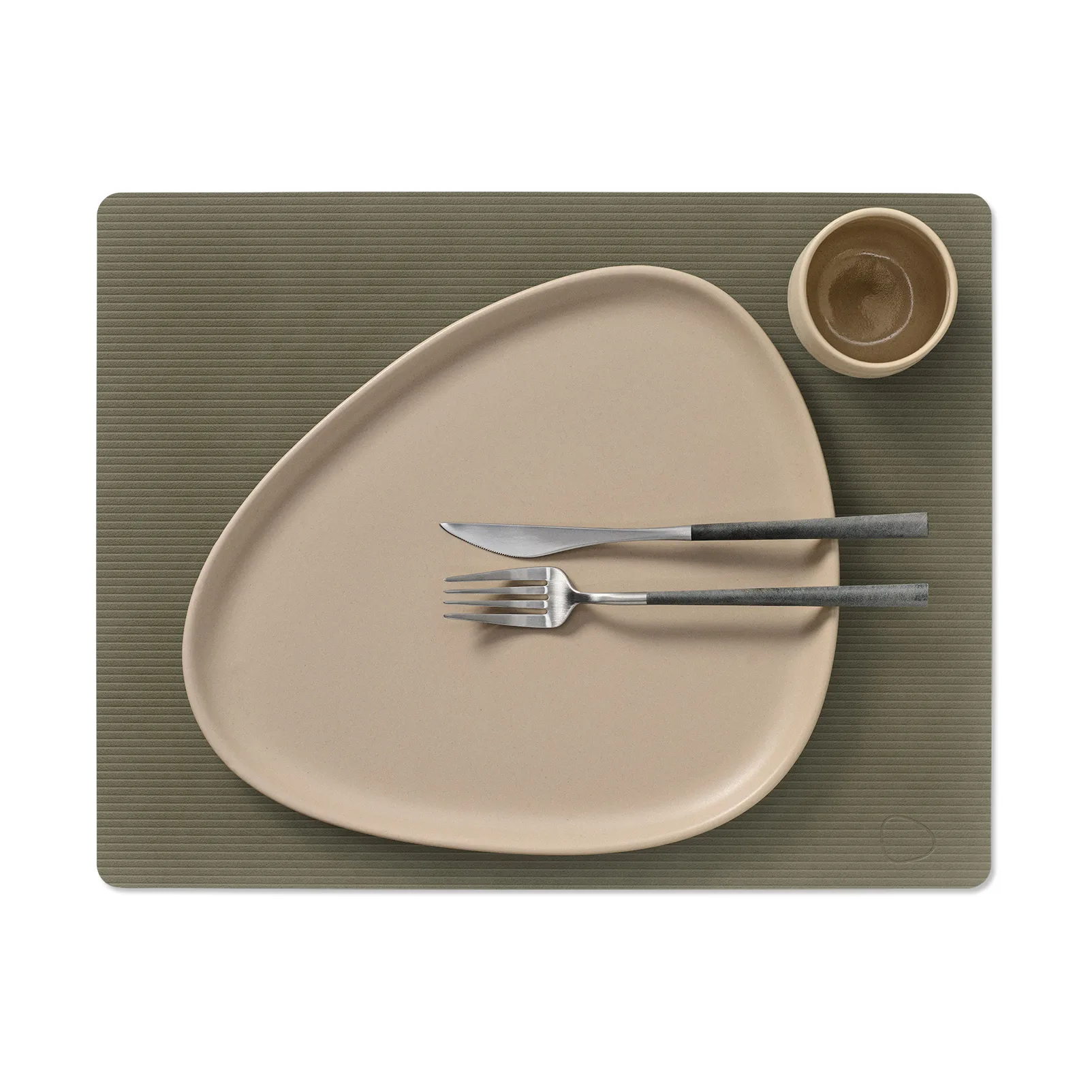 Corduroy bordstablett square L, Army Green, 45x35 cm LIND DNA
