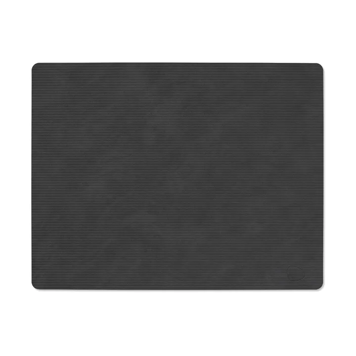 Corduroy bordstablett square L - Black, 45x35 cm - LIND DNA