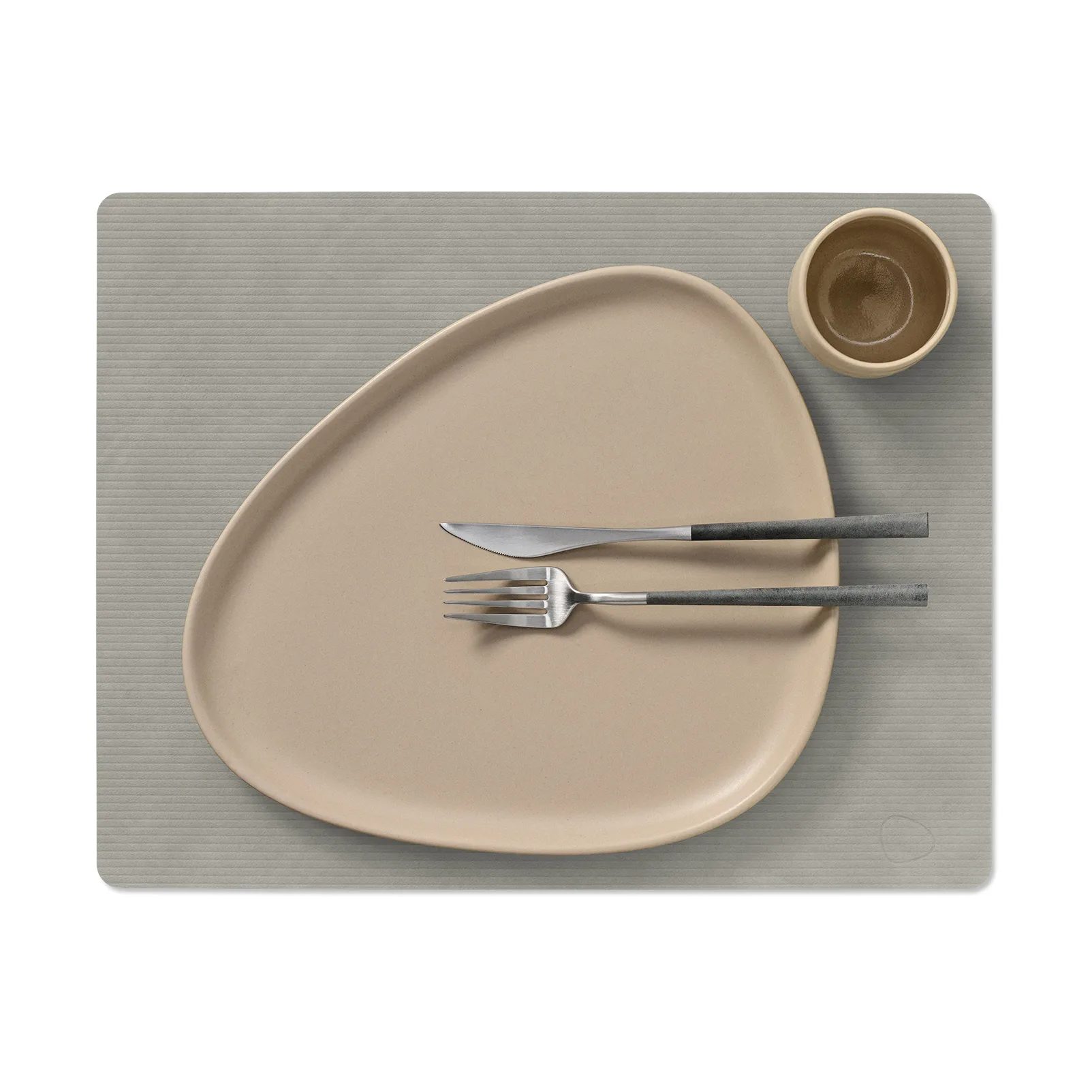 Corduroy bordstablett square L, Light Grey, 45x35 cm LIND DNA